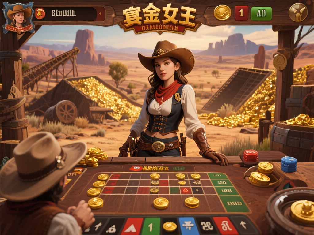 赏金女王以西部荒野为主题，场景设计融入了牛仔、赏金